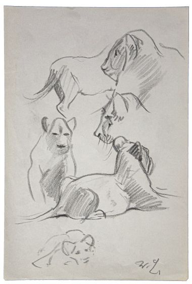 Young lions by Wilhelm Lorenz