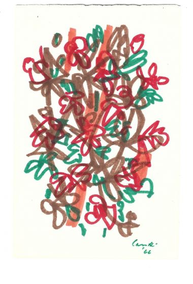 Happy New Year Card by Casotti - Manuscripts and Contemporary Artwork