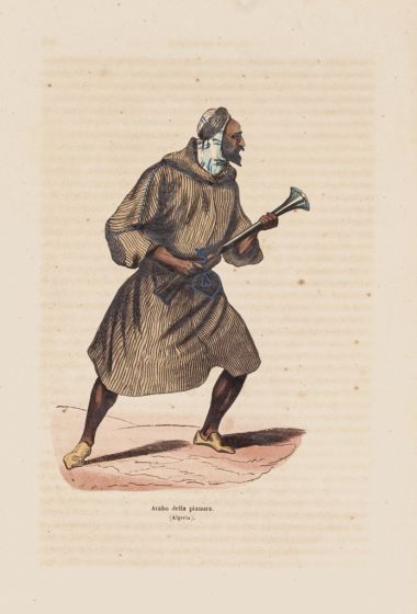 "Plain Arabic" is an original lithograph on ivory-colorated paper by Anonymous Artist of XIX Century.