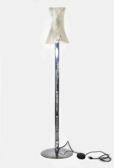 Vintage Floor Lamp Metal and Glass - Italy 1970s