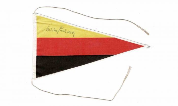 German Pennant Autographed by Ludwig Erhard