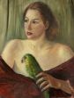 Woman with Parrot