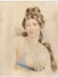 Smiling woman by Anonymous of XVIII century - Old Masters Artwork