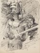 "Caricature" is an original ink drawing on cardboard, realized by an Anonymous French Artist of the XX Century . 