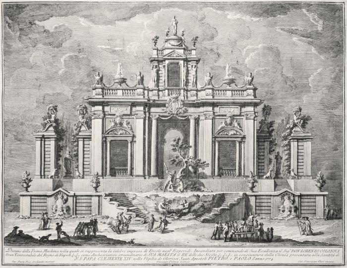 Giuseppe Vasi, The famous Ercole's Undertaking in the Esperidi, Etching, 1774.