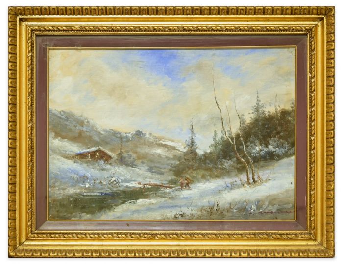 Francesco Mancini - Snowy Landscape - Modern Artwork