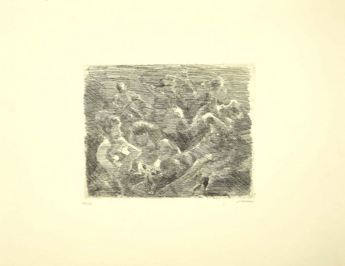 Figure is an original modern artwork realized the half of the XX Century by the Italian artist Mino Maccari (Siena, 1898 - Rome, 1989).