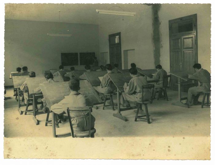 The Old Days Classroom - Vintage Photo 