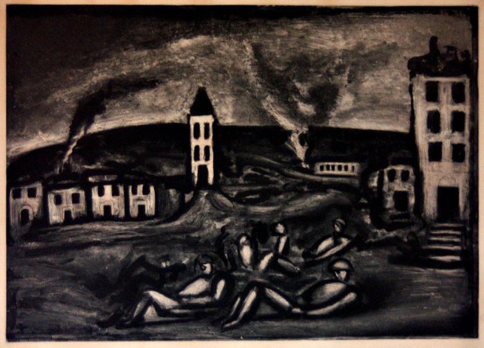 Mon Doux Pays,Ou' Etes-Vous?, georges rouault, etching, black and white, art for sale, art, buy art online, prints, lithograph, online, artworks, artwork, etchings, etching, multiples, artists artwork, purchase artwork, original artworks, buy artwork, aff