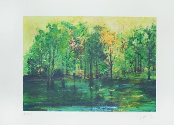 Green Forest by Martine Goeyens - Contemporary Artwork