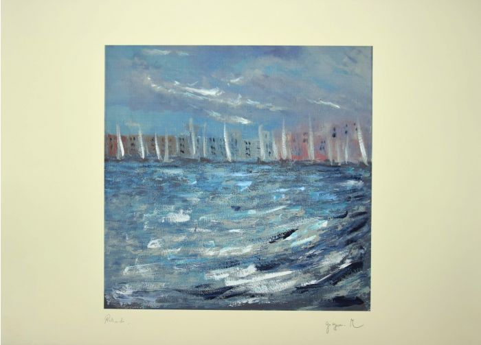 La Regata is an original artwork realized by the Belgian artist Martine Goeyens.