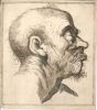 Grimace by an anonymous artist XVIII century - Old Master's original drawing