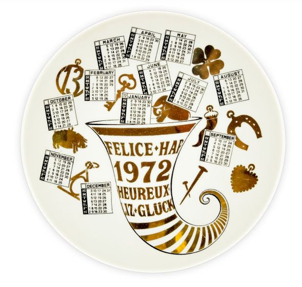 Felice 1972 - Calendario by Piero Fornasetti - Design and Decorative Objects