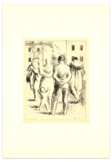 Walking Figures by Wilhelm Gimmi - Modern Artwork