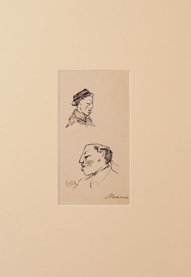 "Portrait of  Leo Longanesi" by Mino Maccari - Contemporary Artwork