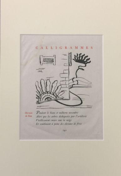 Illustration from "Calligrammes" by Giorgio de Chirico - Surrealism