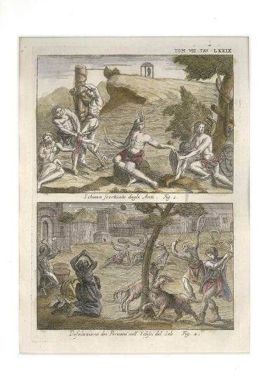 A Slave Flayed and Desolation of Peruvian natives during the Eclipse of the Sun by Gianfrancesco Pivati - Old Master Artwork