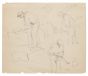"Worker" is an original drawing in tempera on paper, realized by Frederic Luce.