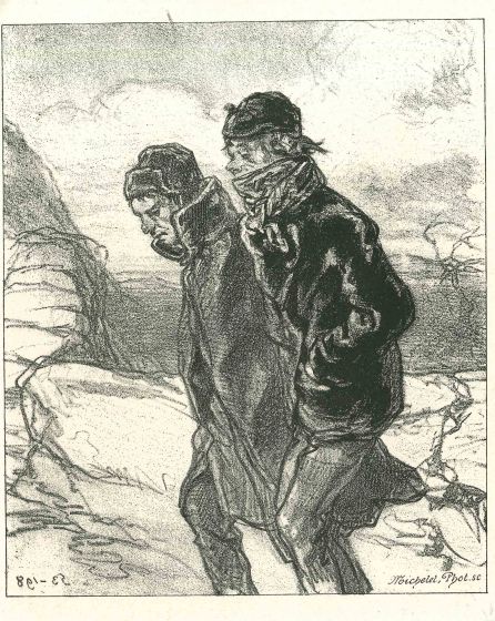 Paul Gavarni - The Men in the Wind - Modern Art