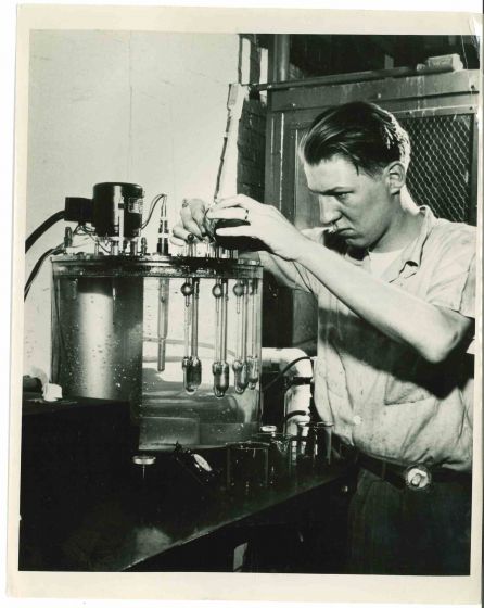 Oil Viscosity Checking- American Vintage Photograph