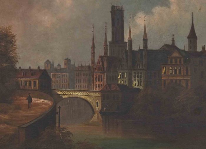 Sunset in Northern Europe City
