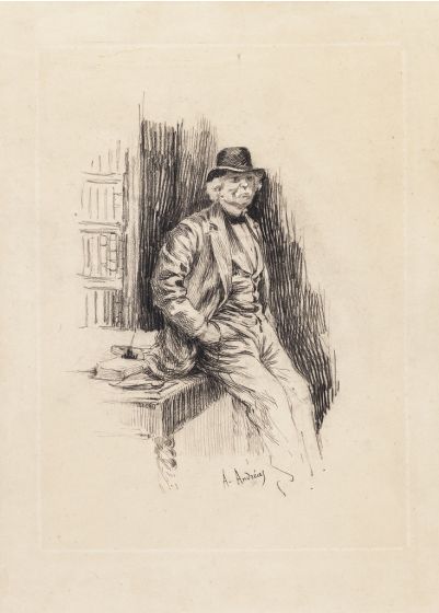 Portrait of Gentleman by Andreas Achenbach - Modern Artwork 