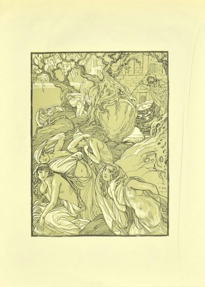 The Escape of the Women by Ferdinand Bac - Modern Artwork