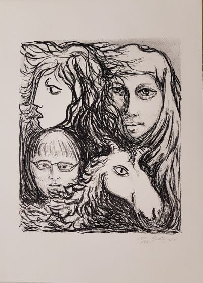 Carlo Levi, Untitled, Litograpg, 1971, Modern Art, Modern Art Artwrk, Graphic Art