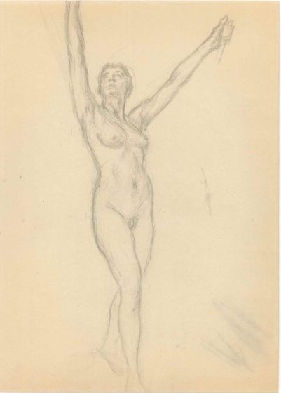 Standing Figure with Arms Upward