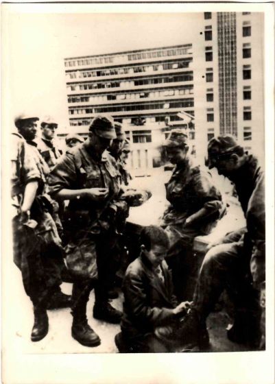 The Child  Waxing Soldier Shoes, Algeria
