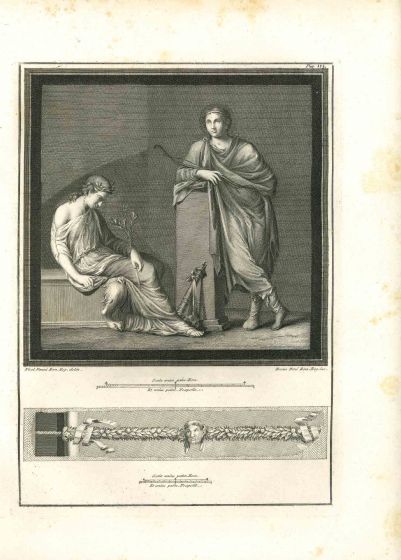 Ancient Roman Painting -  Attendance Scene