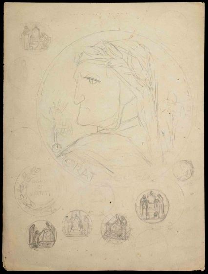 Study for a Medal with Dante's Portrait