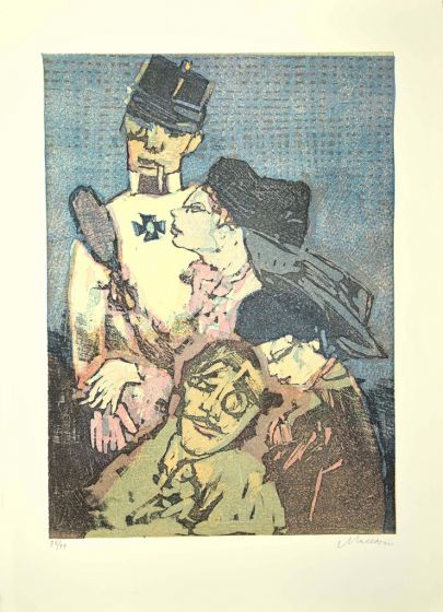 Soldier's Women by Mino Maccari - Contemporary Artwork