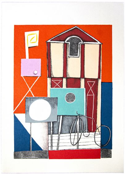 Franco Gentilini - House and Bicycle - Contemporary Artwork