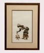 Papillon Woman Collage by Anonymous French -  Contemporary Artworks
