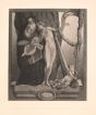 "Lockung"  is an original Black and white héliogravure on cream-colored cardboard realized by Choisy Le Conin, pseudonym of Franz Von Bayros (Agram, 1866 – Vienna, 1924).