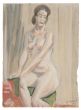 Nude is an original drawing in watercolor on paper, realized by Jean Delpech (1988-1916). 
