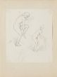 "Nude Figures" is an original drawing in tempera on paper, realized by Gabriel Guèrin. 
