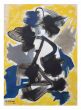 Blue and Yellow Abstract Composition