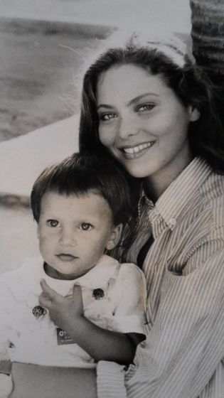 The Italian Actress Ornella Muti with her son