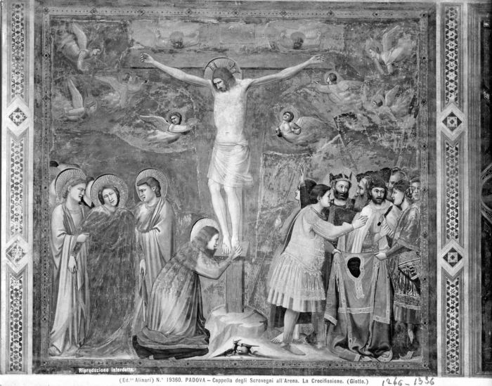 The Crucifixion - Vintage Photo Detail of the "Cappella degli Scrovegni" (Padova, Italy)