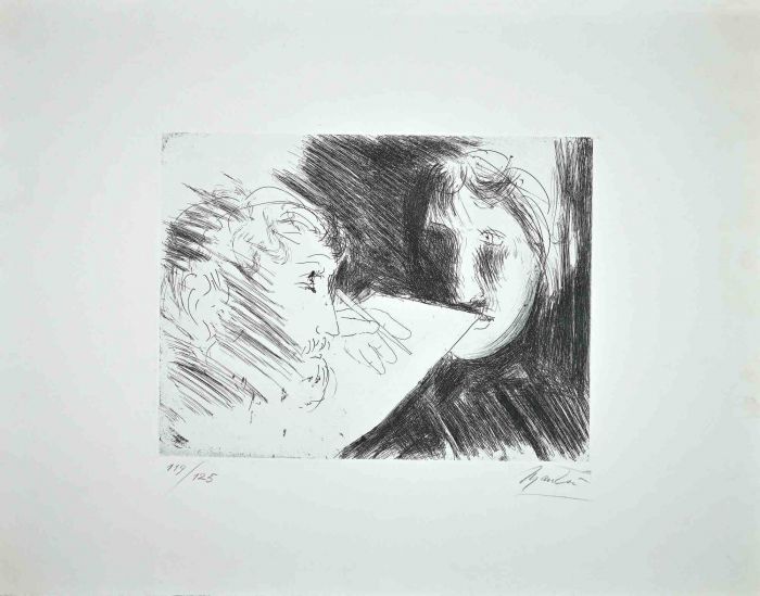 Giacomo Manzù - Double Portrait - Modern Artwork