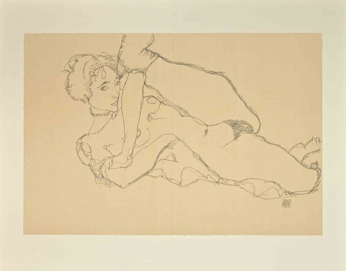 Reclining Nude, Left Leg Raised