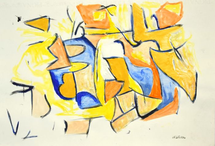 Geometrical Abstract Composition is an original contemporary artwork realized by the Italian artist Giorgio Lo Fermo (Messina, 1947) in 2020.