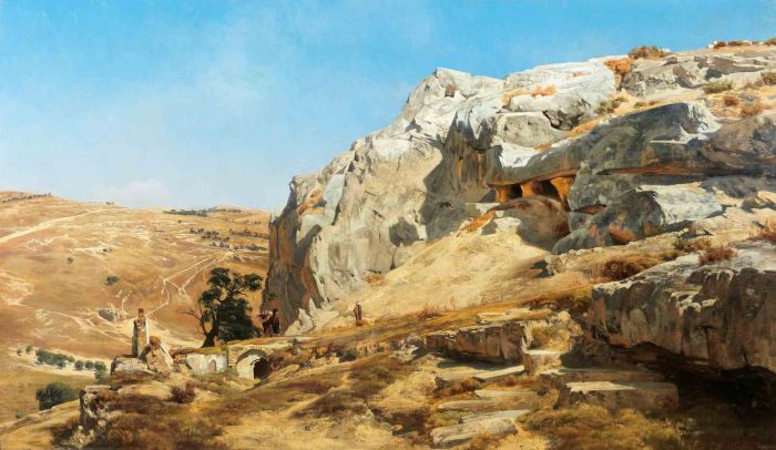 Rock Tombs Outside Jerusalem, 1884