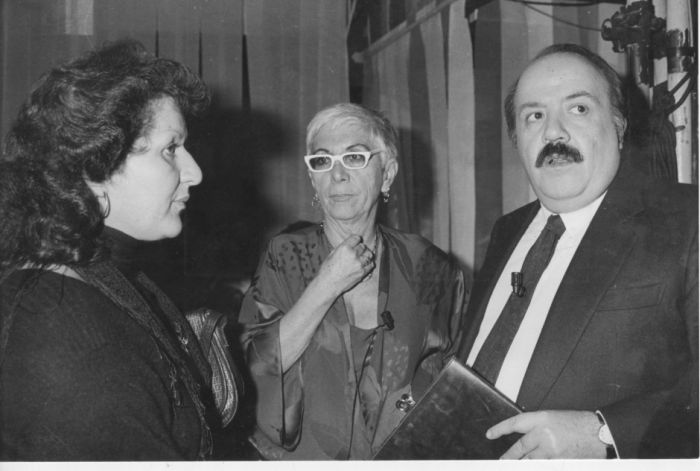 The Italian Film Director Lina Wertmüller with Maurizio Costanzo