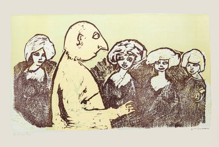 Polygamy by Mino Maccari - Contemporary Artwork