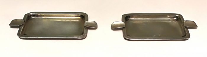 Pair of Silver Ashtrays - Decorative Object