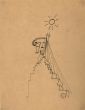 Jean Cocteau China Ink From La Machine Infernale by Jean Cocteau - Surrealist Artwork