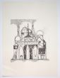The Cathedral is an original Vintage Offset Print on ivory-colored paper, realized by Franco Gentilini (Italian Painter, 1909-1981), in Late 20th Century.